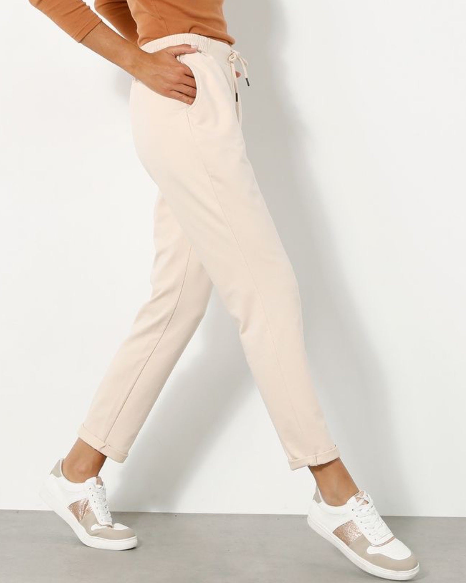 Comfort Stretch Summer Trouser Pant Beige