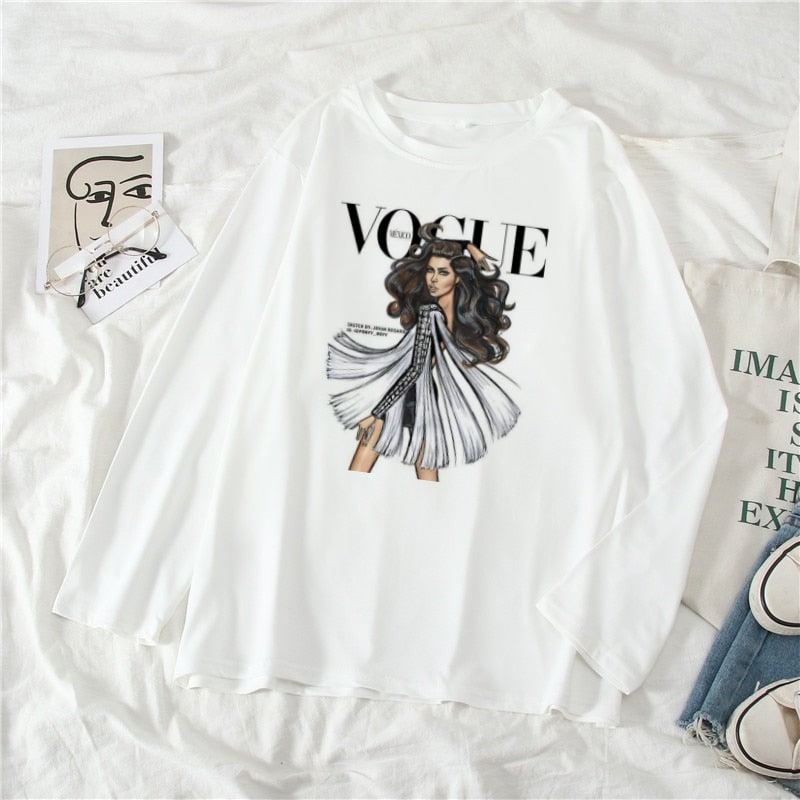 Vogue Graphic Long Sleeve T-shirt