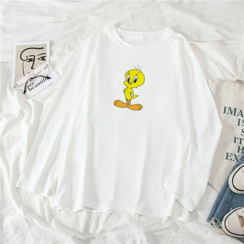 Tweety Graphic Long Sleeve T-shirt