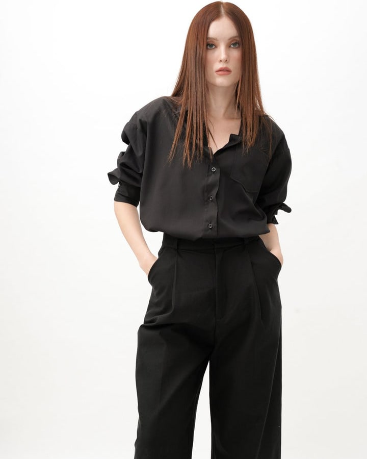 Button Down Shirt Black