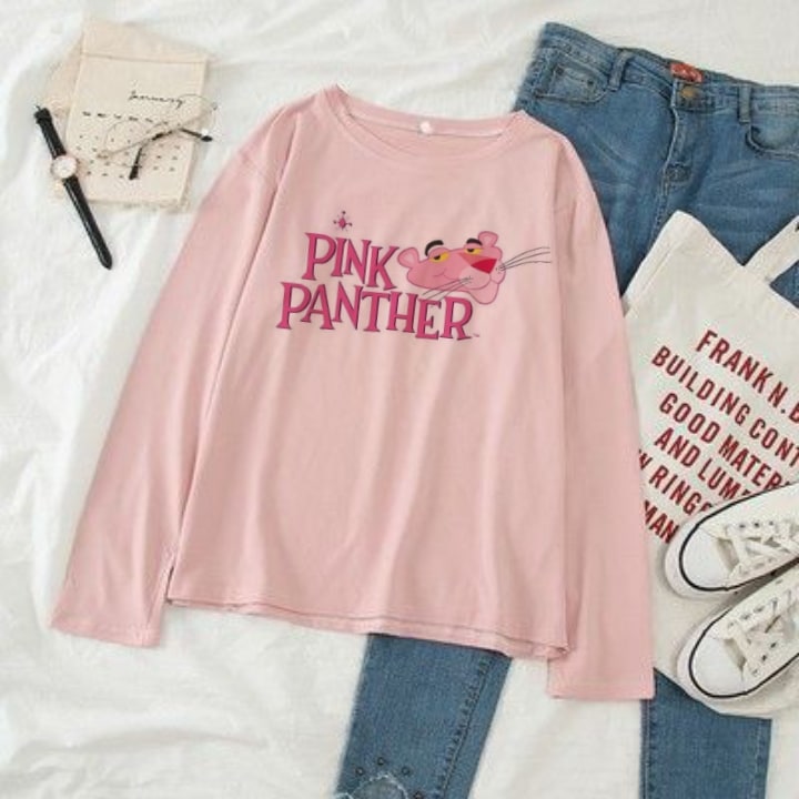 Pink Panther Graphic Long Sleeve Tee