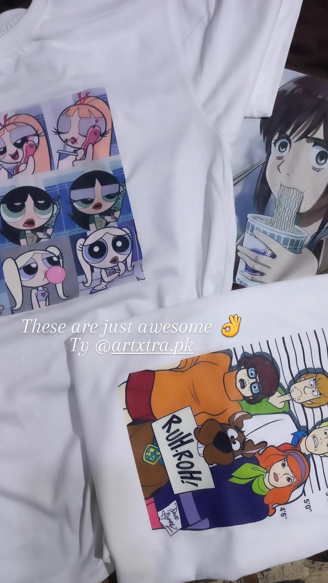 Powerpuff Girls Graphic Drop Shoulder Oversized Tee