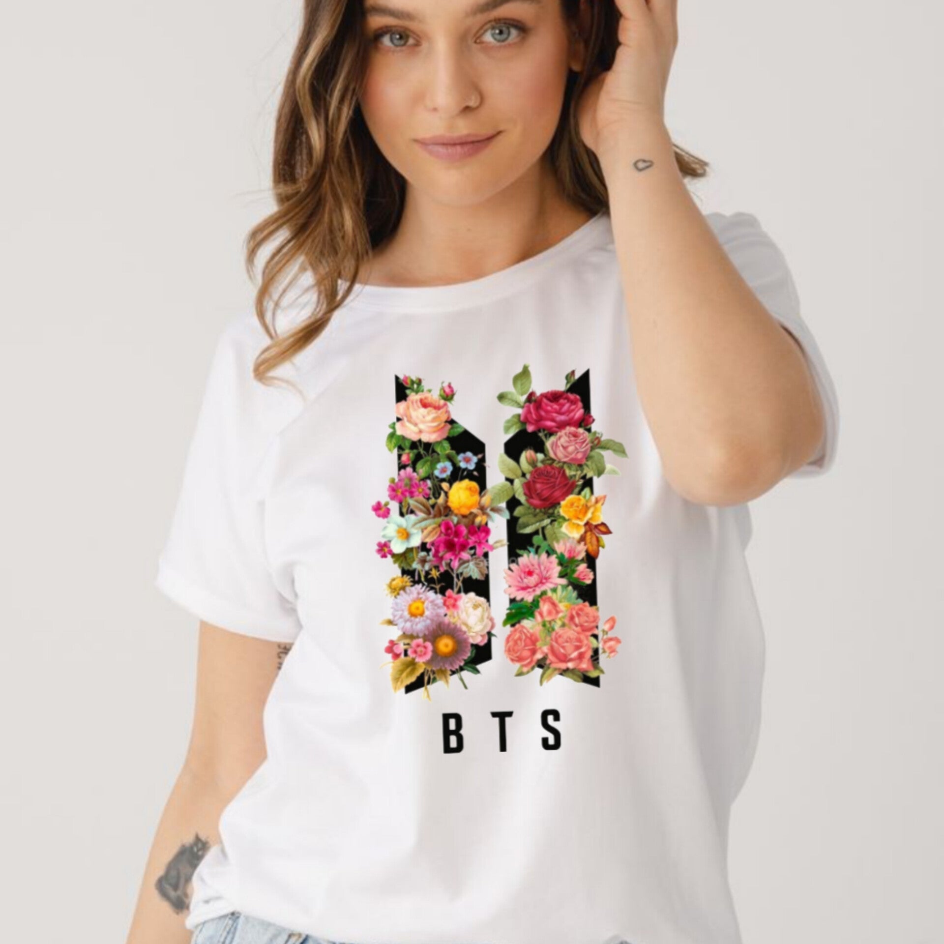 K Pop Bts Graphic Oversized Tee