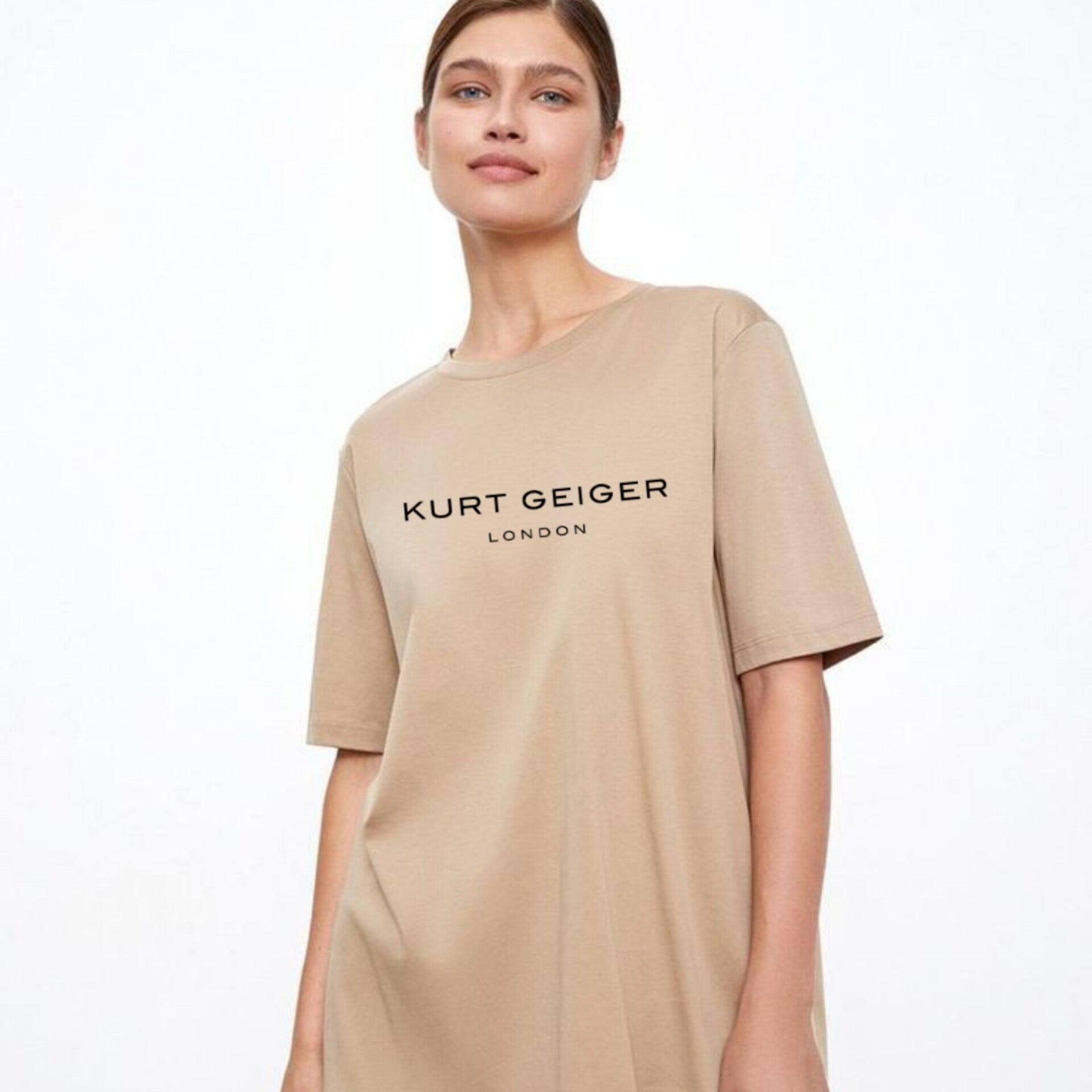 Kurt Geiger London Graphic Drop Shoulder Oversized Tee