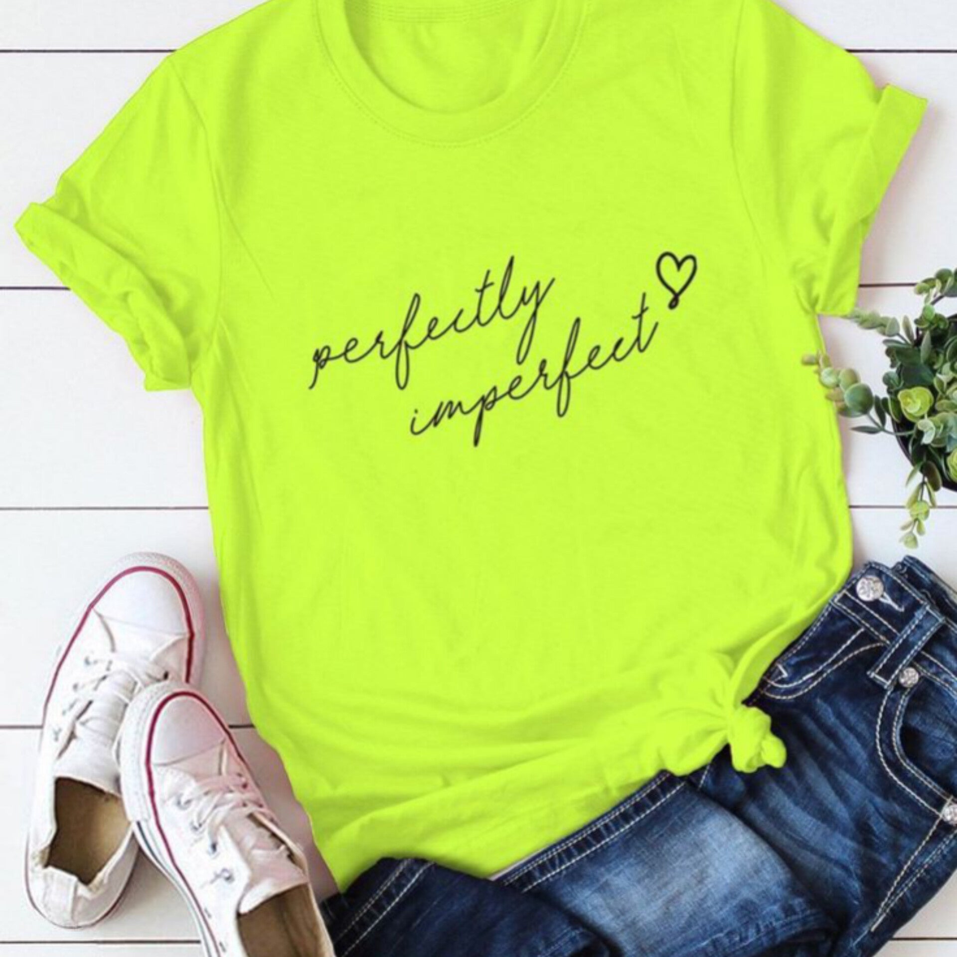 Perfectly Imperfect Neon Graphic Tee