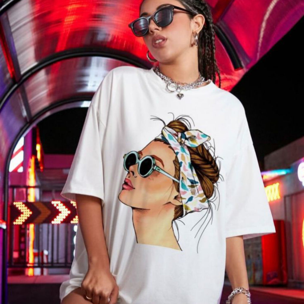 Vaccy Mode Graphic Drop Shoulder Oversized Tee