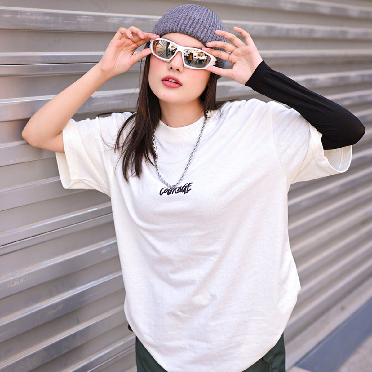 Courage Graphic Drop Shoulder Oversized Tee