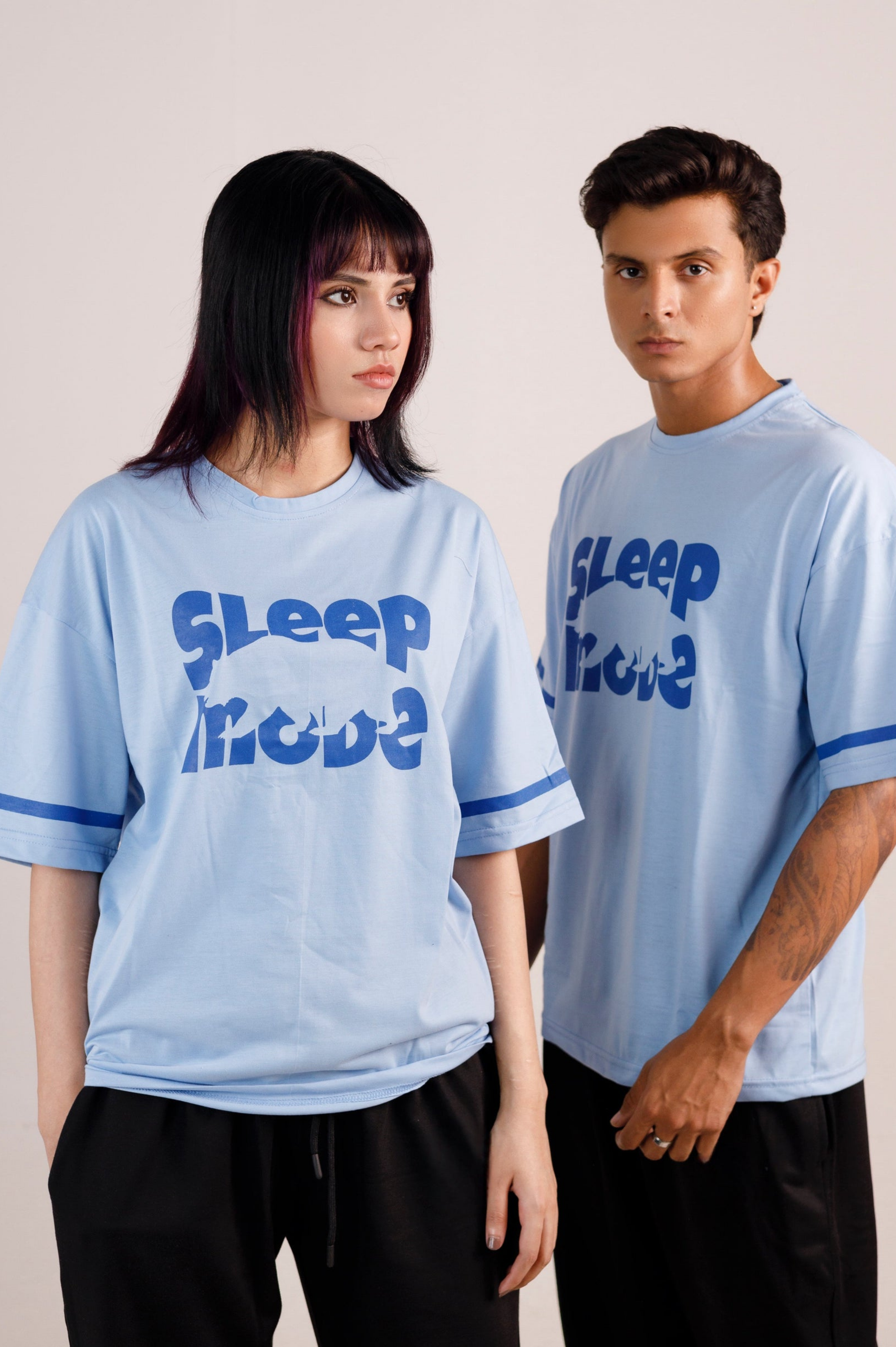 Sleep Mode Graphic Drop Shoulder Oversized Tee