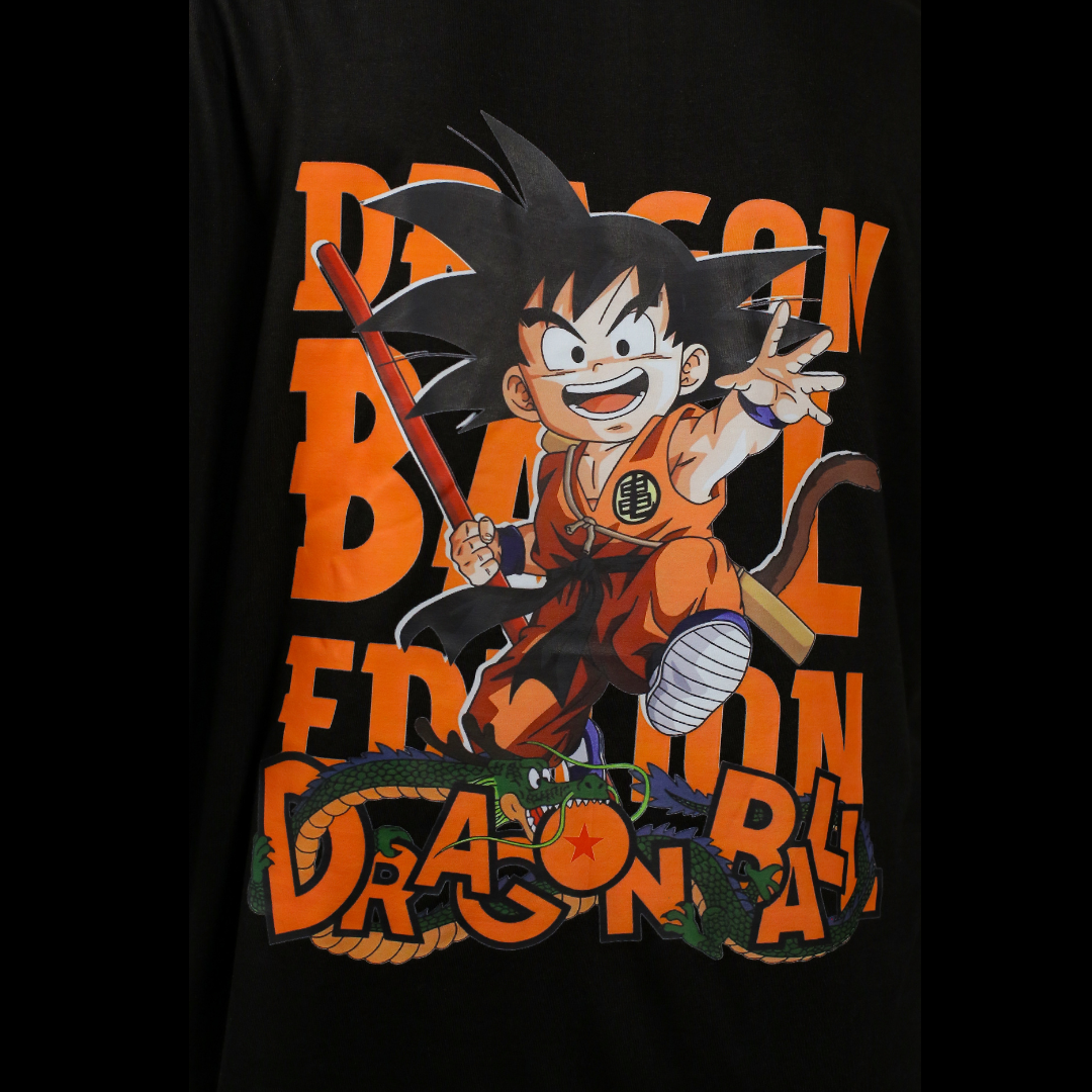 Dragon Ball Z Graphic Drop Shoulder Oversized Tee
