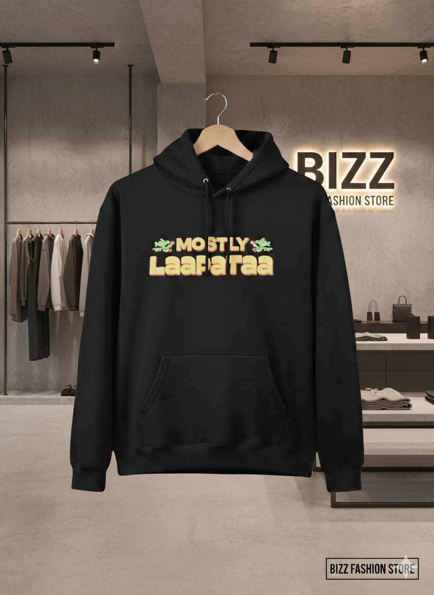 LAAPATAA Graphics Black hoodie