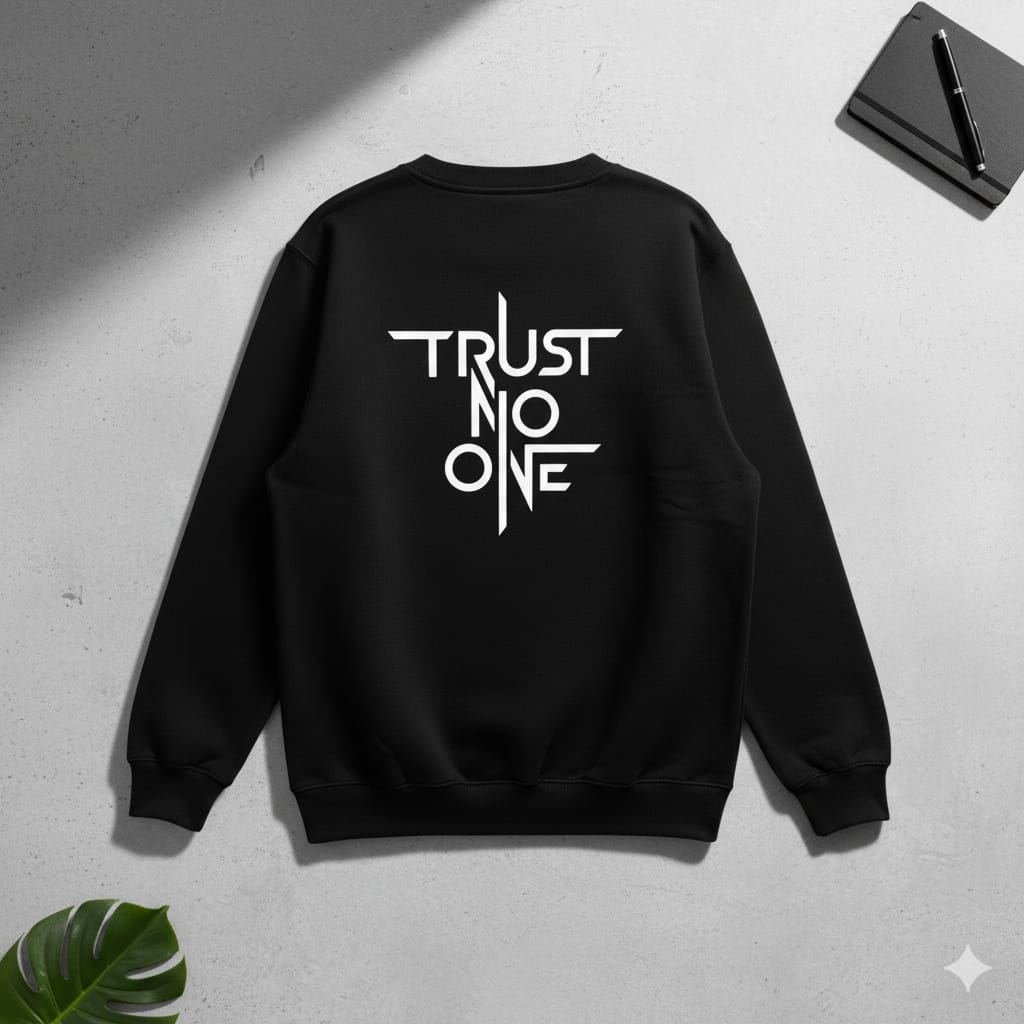 Trust no one Graphic Sweatshirt