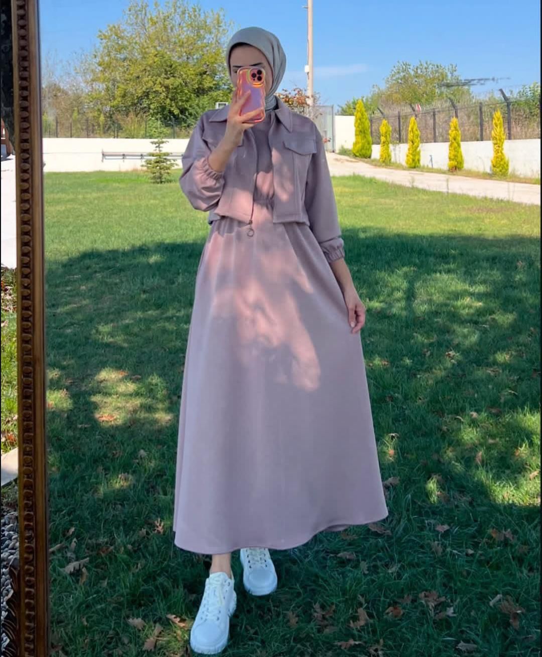 Maxi Style Zipper Jacket Winter Suit (2pec)