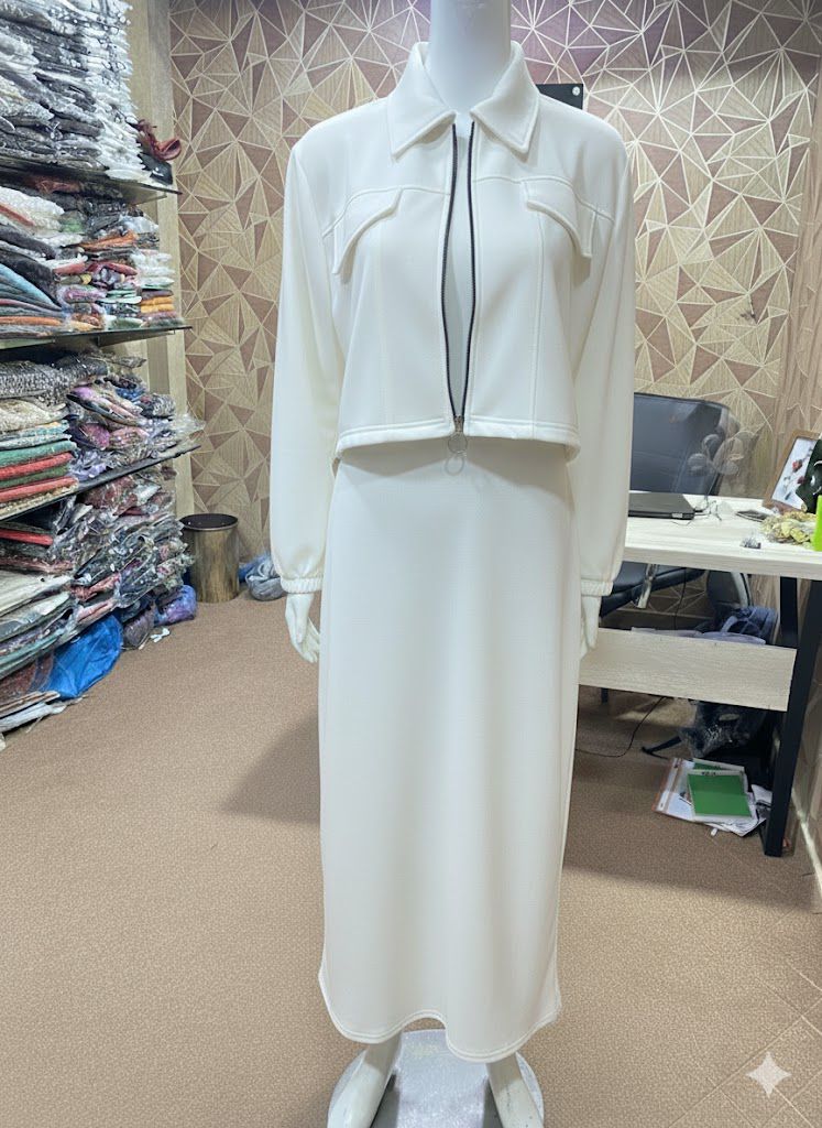 Maxi Style Zipper Jacket Winter Suit (2pec)